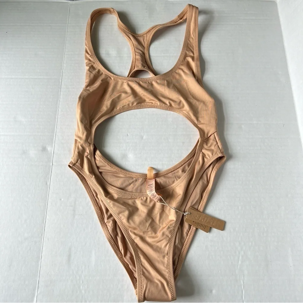 NWT Skims swim cut out monokini ochre XS